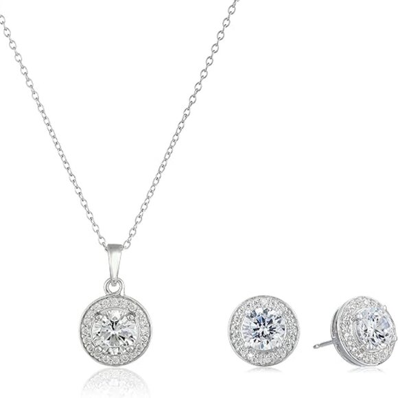 Amazon Essentials Necklace and Stud Earrings Jewelry Set - Picture 1 of 10